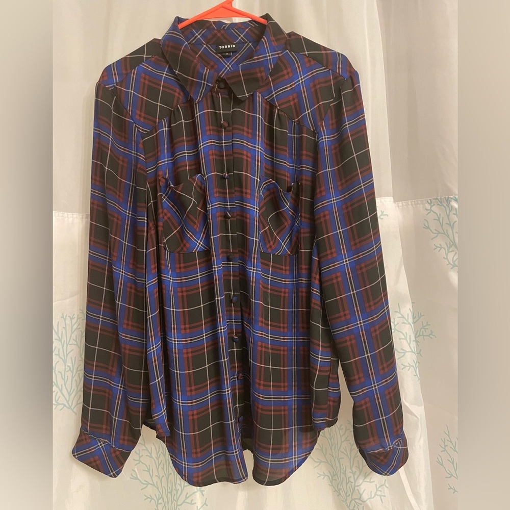Torrid Plaid Blouse